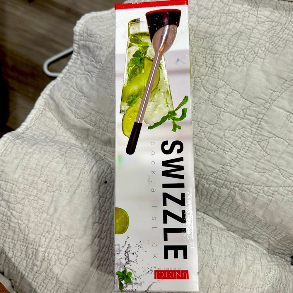 NWT Swizzle Cocktail Chiller Stick, drinks, bar, beer,alcohol, wine, ice box 7